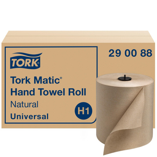 Tork Matic Paper Hand Towel Roll Natural H1, 6 Rolls x 700 ft, 290088