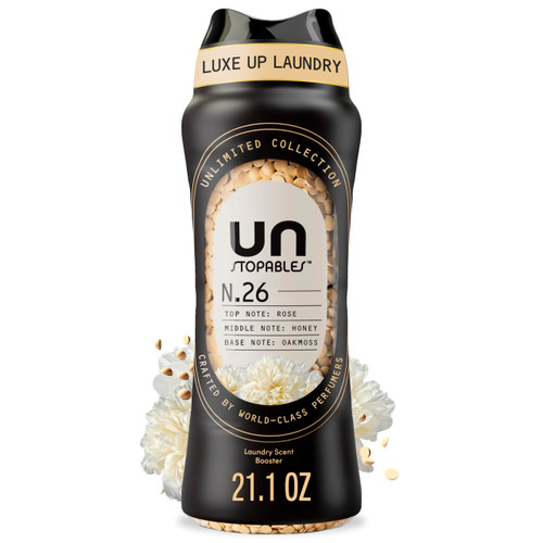 Downy Unstopables Unlimited Collection In Wash Laundry Scent Booster Beads, No. 26, Fine Fragrance, Long Lasting Fresh Scent Beads, 21.1 oz
