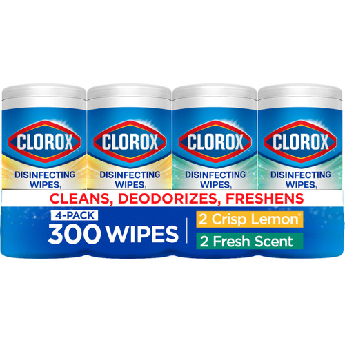 Clorox Disinfecting Wipes Cleaning Variety Pack, 75 Count, 4 Pack