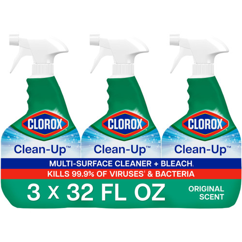 Clorox Clean-Up Multi-Surface Cleaner with Bleach, 32 fl. oz., Pack of 3