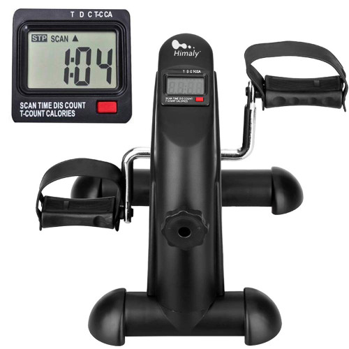 himaly Mini Exercise Bike, Under Desk Bike Pedal Exerciser Portable