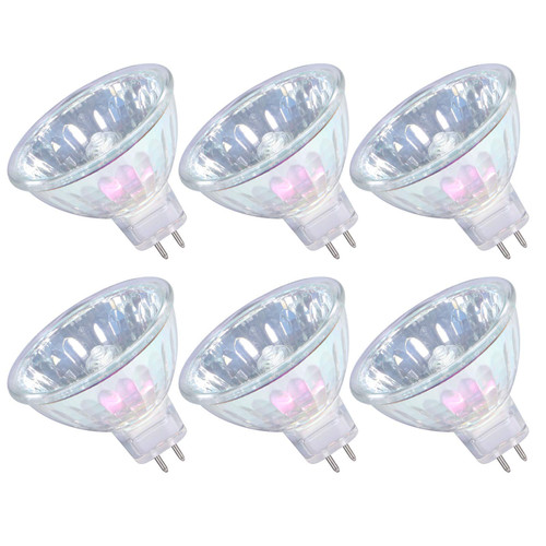 GMY MR16 Halogen Light Bulb 50W 12V GU5.3 Base, 720 Lumens, Dimmable Spot Light for Track Lighting, Recessed, Cabinet and Display Fixtures – 6 Pack