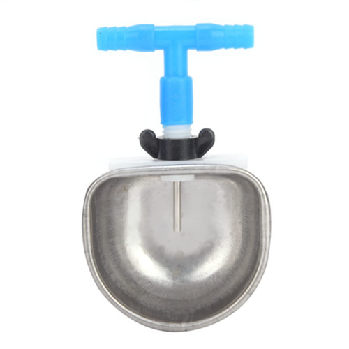 10Pcs Automatic Drinker, Feeder Drinker,Chicken Waterer Stainless Steel Rabbit Drinker Drinking Water Bowl Feeding Accessories for Marten Fox Hens Duck Goose Turkey(Siamese tee)