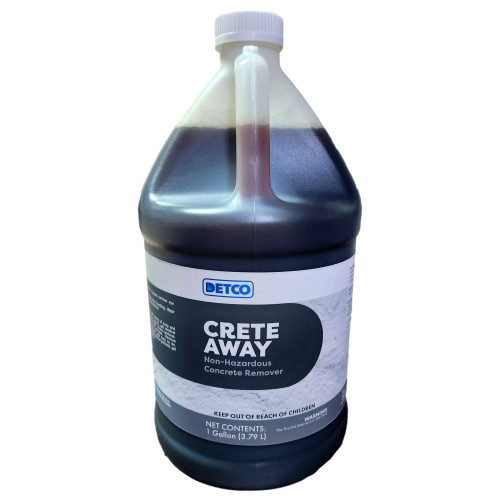 Detco Crete Away Concrete Remover & Dissolver – Non Toxic, Biodegradable, Acid Free Cement Cleaner for Dried Grout, Mortar, Stucco & Splatter Removal on Cars, Tools, Painted Surfaces, 1 Gallon