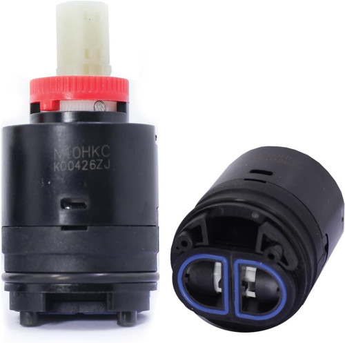 Kolidaer N40HKC-1 Shower Cartridge Replacement, Compatible with SR SUN RISE, KES Shower Systems, 3.07 x 1.58 Inches, Black with Red Cap