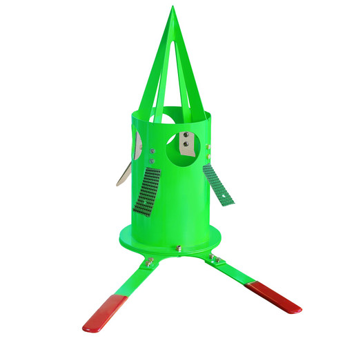 Big Bag Dispenser, Heavy-Duty Big Bag Unloader, Leak-Resistant Bulk Bags Discharge Tool with Reinforced Piercing Tip, Welded Steel Frame for Feed, Sand, Farm, Warehouse, Green