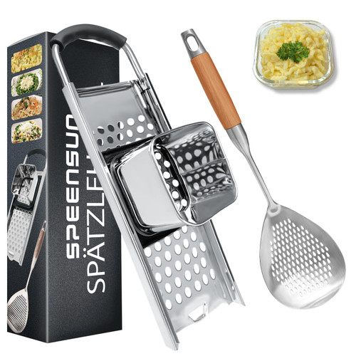 SPEENSUN Stainless Steel Spaetzle Maker & Strainer Set for 30CM Pots