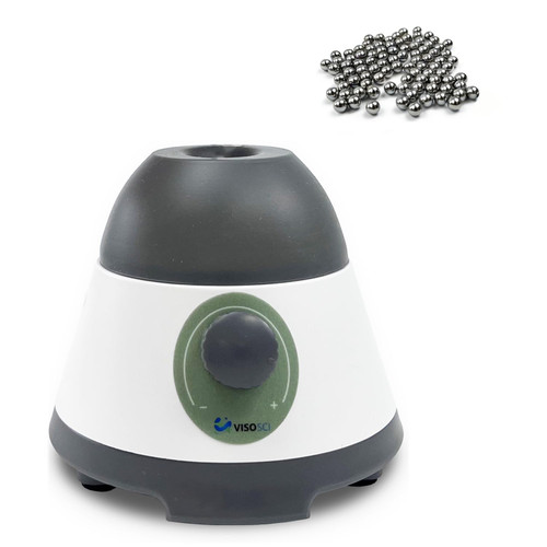 Mini Vortex Mixer with Touch Start Function, Lab Mixing, Nail Polish,Eyelash Adhesives and Acrylic Paints Mixing, Lab Vortexer for Tubes,Include 50 pcs Stainless Steel Mixing Balls