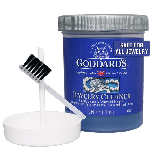 Goddard's Jewelry Cleaner Solution, Safe for All Metals & Gemstones, 6 oz