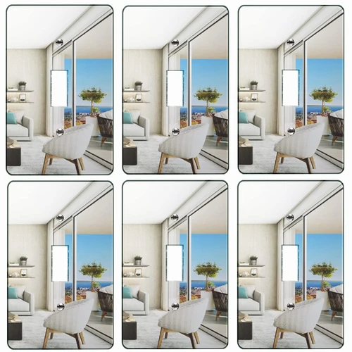6 Pcs Mirror Acrylic Wall Plate Light Switch Plates Acrylic Mirrored Outlet Covers Plates Wall Plates For Electrical Outlets Durable Decorative