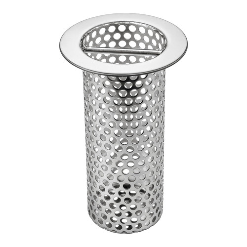 3in Commercial Floor Drain Strainer, 6in Tall with Carry Handle 316 Stainless Steel Floor Drain Filter, Finely Polished Drain Basket for Factory Kitchen Hospital Restaurant