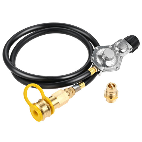 Two Stage Propane Regulator with 5FT Hose for QCC1/Type1 Propane Tank,