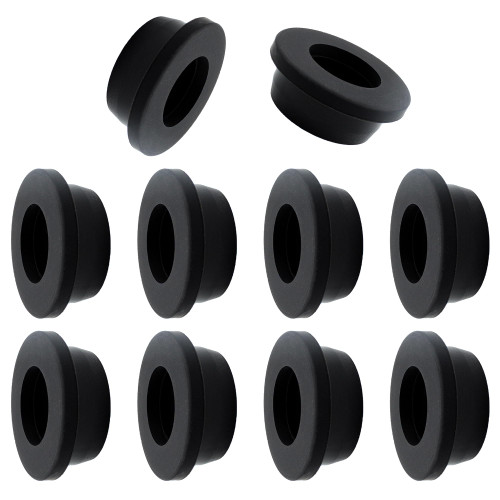 PDETVEO 10PCS 7/8 Inch Silicone Rubber Grommets, 1/2 Inch ID Firewall Hole Plug Top Hat Grommets for Wire, Cable, Automotive, Desk, Water Pipe