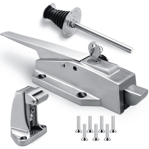 Darella Walk in Cooler Latch Handle Kit, 304 Stainless Steel, High Base