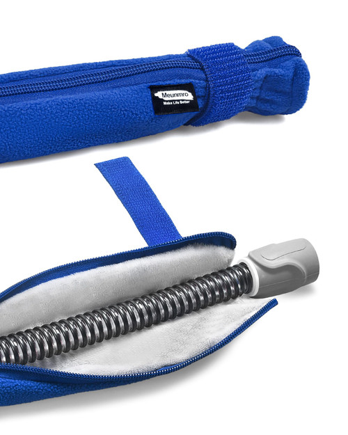 Meunmro 6.5ft CPAP Hose Cover for Heated Tubing, Double-Sided Thickened Cpap Tube Cover Compatible with Resmed Airsense Climatelineair 10&11 Tubes (Blue)
