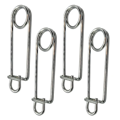 Minnow Trap Clips, Stainless Steel Live Bait Trap Lock Fasteners 4 Pack