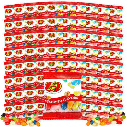 75 Pack Mini Jelly Bean Individual Packs, 0.35oz Each, Assorted Flavors