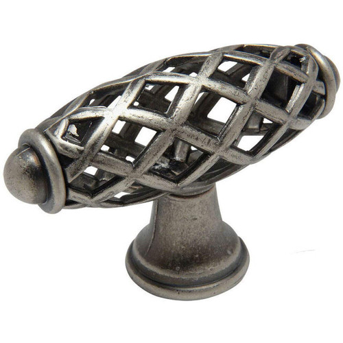 Cosmas 10 Pack 1749WN Weathered Nickel Birdcage Knob 2-1/4 Inch Long