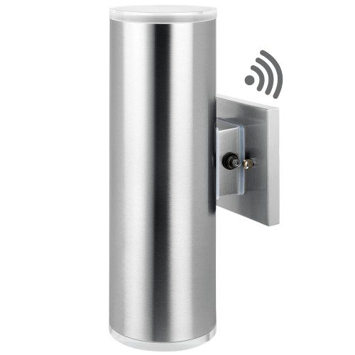 CnengSthy Dusk to Dawn Sensor Outdoor Porch Light, Anti-Rust Waterproof Up Down Metal Cylinder Wall Lights with Stainless Steel 304 for Courtyard Garage Entryway (13" Height, UL Listed, No Bulbs)