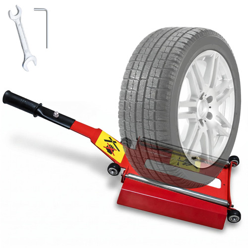 Wayona Portable Tire Jack Tool with Roller Plate, Tire Lifting Tool with Detachable Handle for Cars/SUVs, Effortless Tire Lifter Jack Tool for Removal and Positioning of Tires
