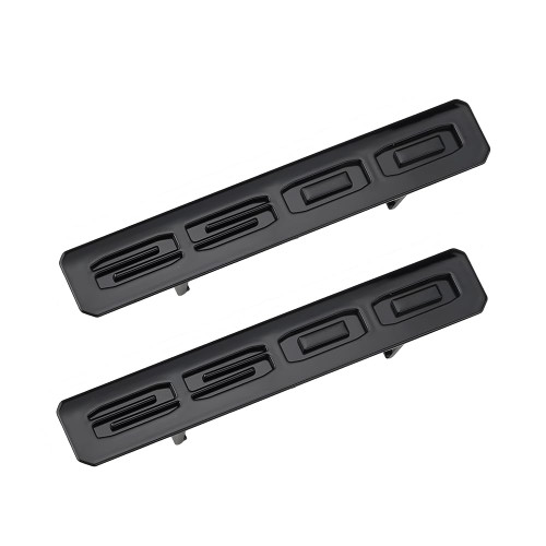 Pair Set Front Bumper Fascia Fender 2500 Emblems 3D Badge Replacement for 24-26 Sierra 2500HD 86578370 86578372 (Gloss Black)