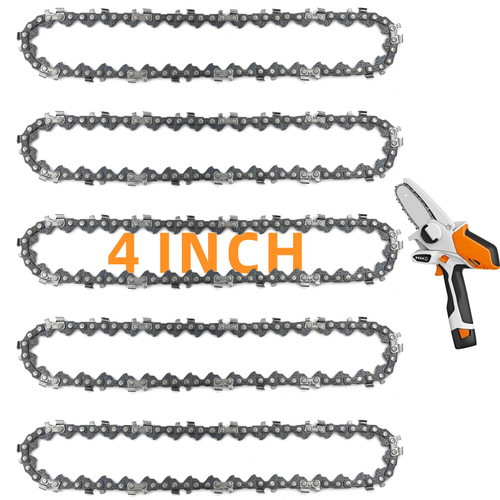5 Pack 4 Inch Mini Chainsaw Chain Fit Stihl GTA 26, 4” Replacement Chains