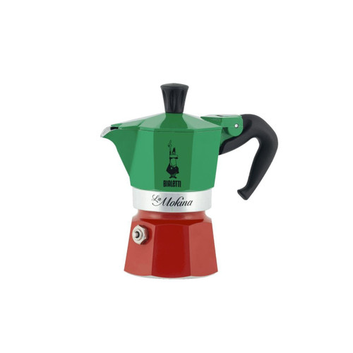 Bialetti Moka Express Iconic Italian Stovetop Espresso Maker (Green/Red, Makes 1/2 Cups)
