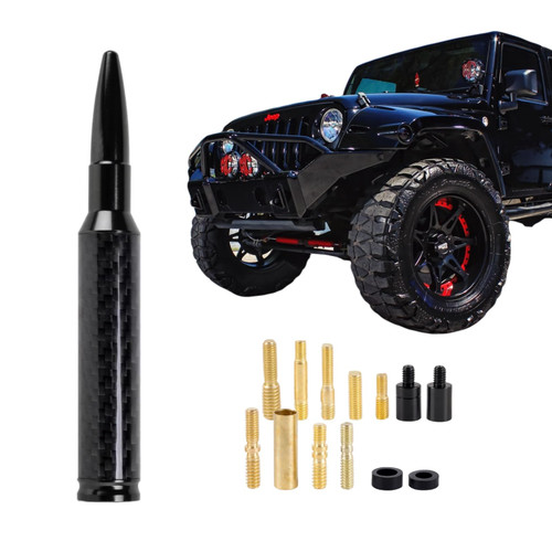 FirFiltr 5.5 Inch Carbon Fiber 50 Cal Bullet Truck Antenna Replacement