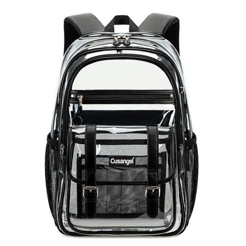 XL TPU Clear Backpack Heavy Duty for Stadiums,15+Girls Moman 18in Bookbag