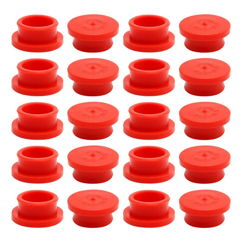 Anxingo 20Pcs Hubcap Rubber Plugs 1-1/8" for Snap-on Hub Seal, Trailer Hub Cap Red Side Plugs Replacement for Stemco Hub Caps Replace 359-5990 343-4009 343-4024