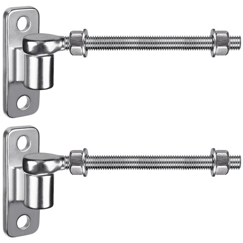 Insaga 10'' J Bolt Gate Hinge and Wall Mount Hinge 2Pack, Heavy Duty 304 Stainless Steel Gate Hinges, One Piece with Non-Welded for Farm, Fence, Garden, Metal Gates, Load Capacity up to 500LB