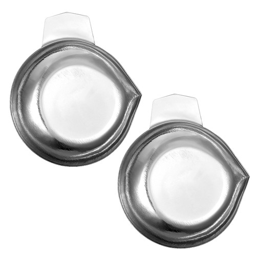 2Pcs Electronic Scale Tray, Mini Counter Scale Stainless Steel Metal Weigh Boats for Weighing Dishes Measuring Pans for Jewelry Liquid Lab Supplies