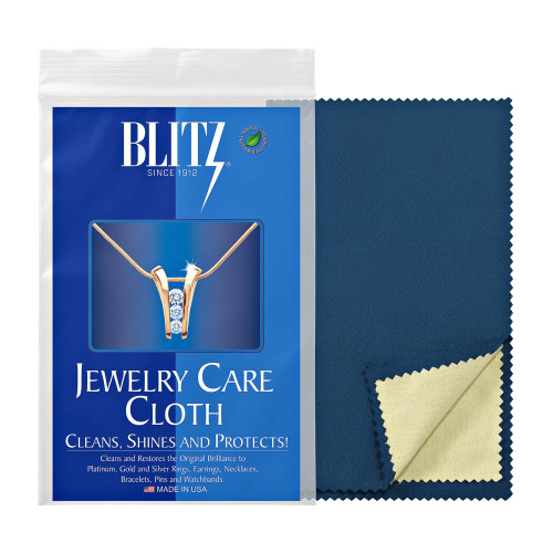 Blitz Jewelry Care Cloth, 2 Ply Polishing Cloth for Gold & Silver 1 Cnt