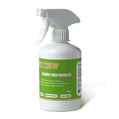 SOLIDLAND Refractory Rigidizer for Ceramic Fiber Blankets - 16 Ounces 2300°F High Temperature Kaowool Surface Hardener for Forges, Kilns & Foundry Furnace - Prevents Fiber Erosion & Airflow Damage