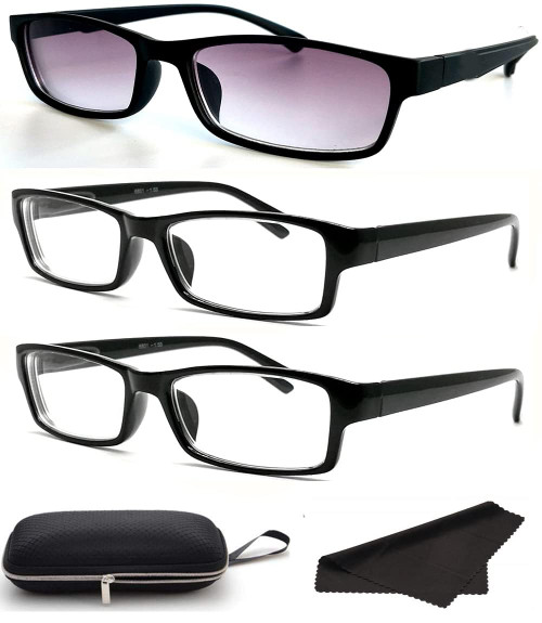 F9 Nearsighted Shortsighted Myopia Distance Driving Glasses For Men Women (3-PACK) 1.50