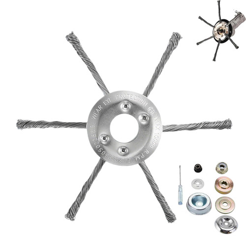 7" Inch Gas Trimmer Head – Universal Steel Wire Weed Eater Brush Cutter