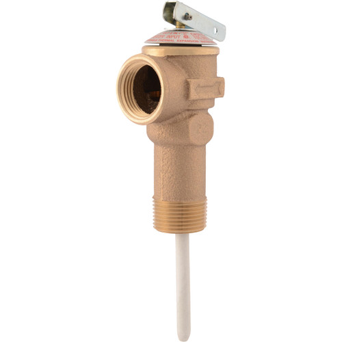 Cash Acme 3/4 Inch NCLX-5L Temp & Pressure Relief Valve, 2-3/32 in. Shank Length, 18821-0150