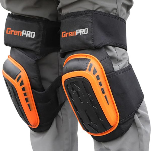GRENPRO Heavy Duty Knee Pads for Men, Gel Foam, Construction Work