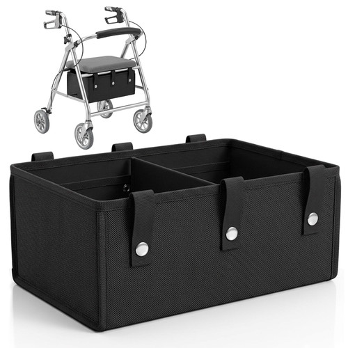 Under Seat Rollator Bags, Four Wheel Drive Walker Basket, Large Capacity Reusable Walker Bags for Rolling Walkers, Rollator Basket Accessory for Storage Electronic Products, Books, and Essentials