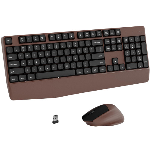 Links9+ Ergonomic Wireless Keyboard and Mouse Combo(Coffee)