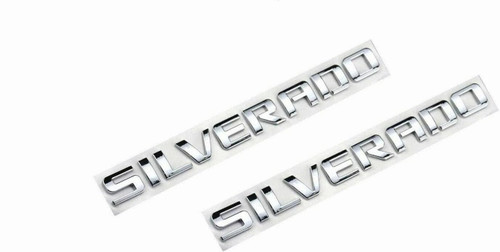 2-Piece for Silverado Badge Emblems in Chrome Shiny Glossy Finish 2007-2020 for Silverado, Sierra, and Canyon - Suitable for Hood - Fits 1500, 2500HD, and 3500HD Models (Chrome)