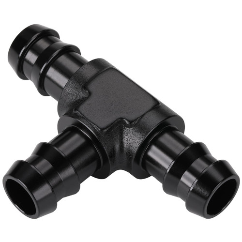 Podavelle 1/2" 13mm Hose Barb Tee T Fitting Adapter Aluminum Black