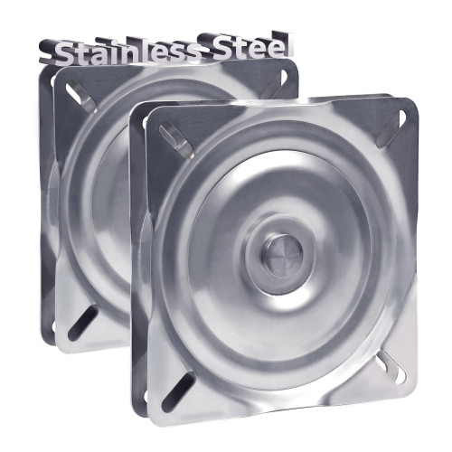 Stainless Steel Boat Seat Swivel Mount Base for Bass Jon Boat(2 Pack)