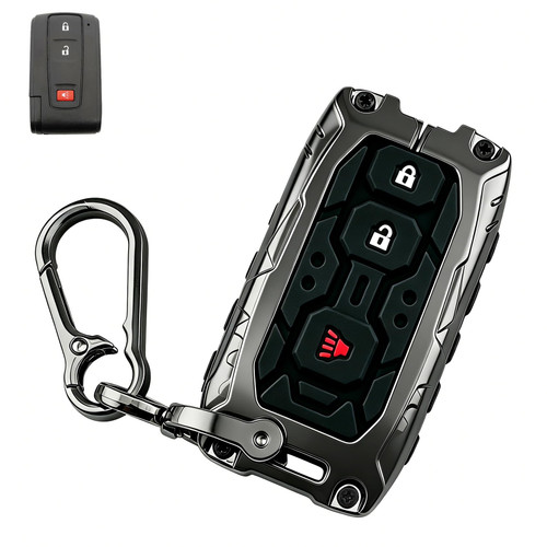 Vruwcey Zinc Alloy Heavy Key Fob Cover Case for Toyota Prius 2004-2009