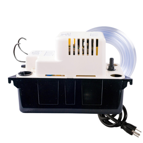 Little Giant VCMA-15ULST 115 Volt, 65 GPH, 1/50 HP Automatic Condensate Removal Pump for HVAC/Refrigeration Systems/Dehumidifiers with Overflow Detection Switch and 20-Foot Tubing, Black/White, 554415