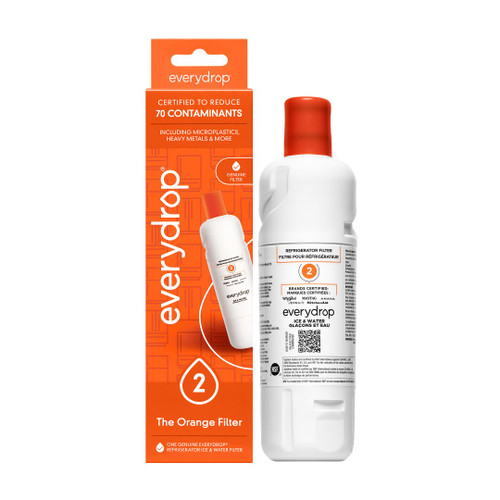 everydrop by Whirlpool Ice & Water Refrigerator Filter 2, Orange, EDR2RXD1