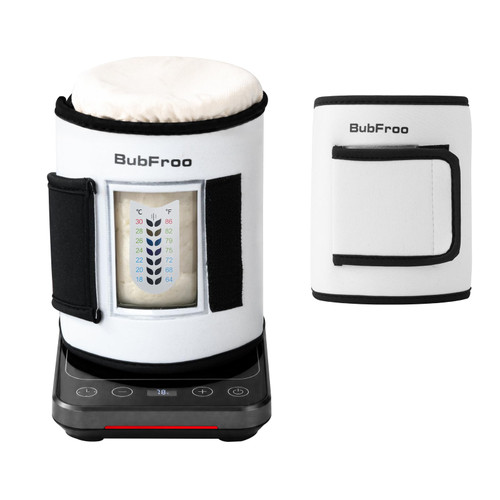 BubFroo Sourdough Starter Warmer, Neoprene Wrap with View Window