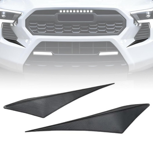 SKUNTUGUANG Front Side Grille Patch Decor Compatible with 2024 2025 2026 Toyota Tacoma 4th Gen - Custom Fit Black Texture Grille Decor, Headlight Accent, Truck Style Enhancement Accessories (Black)