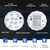 Seaponer Rechargeable Boat Lights - IPX8 Waterproof LED Lights with Remote, RGB Multi 25 Colors, for Deck Courtesy Interior Lights, Fishing Kayak Duck Jon Bass Boat, 2 Pack