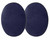 -2 Sew-on Large Natural Suede Leather Elbow Patches Size 4.75 in x 6.5 in w/Perforated Edges for Easy Sewing - (Navy)